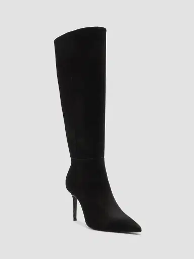 Schutz Women's Mikki 80MM Nubuck Leather Knee-High Boots - Black | Thumbnail 2