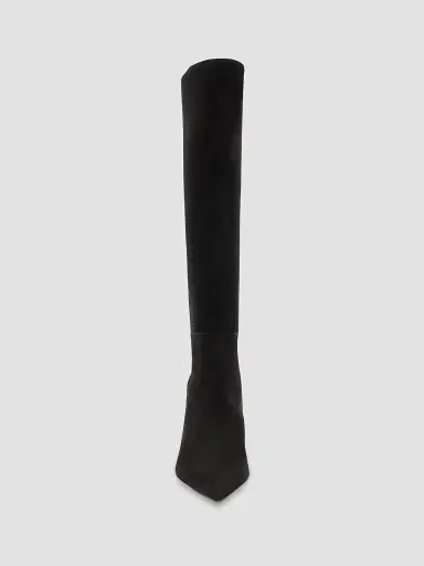 Schutz Women's Mikki 80MM Nubuck Leather Knee-High Boots - Black | Thumbnail 7