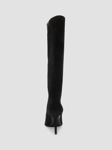 Schutz Women's Mikki 80MM Nubuck Leather Knee-High Boots - Black | Thumbnail 8