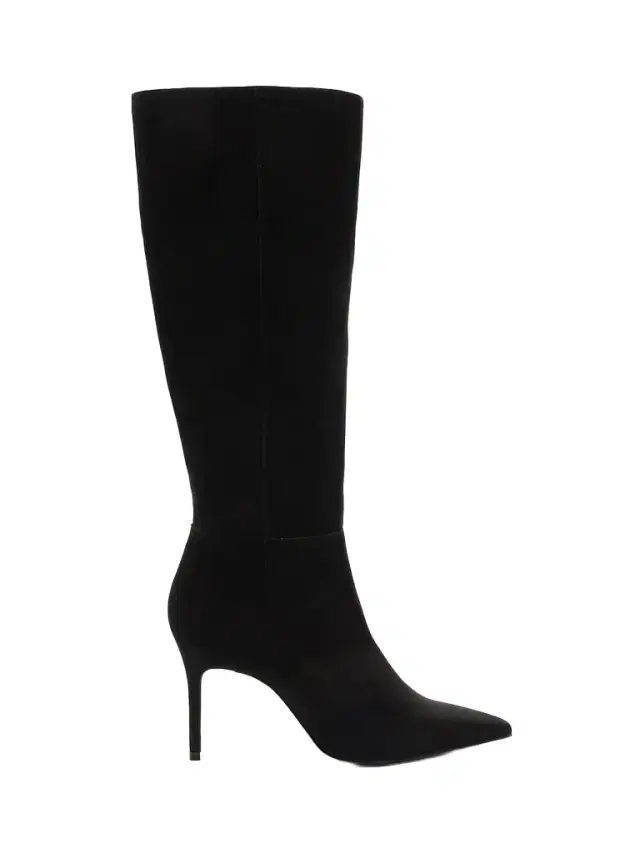 Schutz Women's Mikki 80MM Nubuck Leather Knee-High Boots - Black
