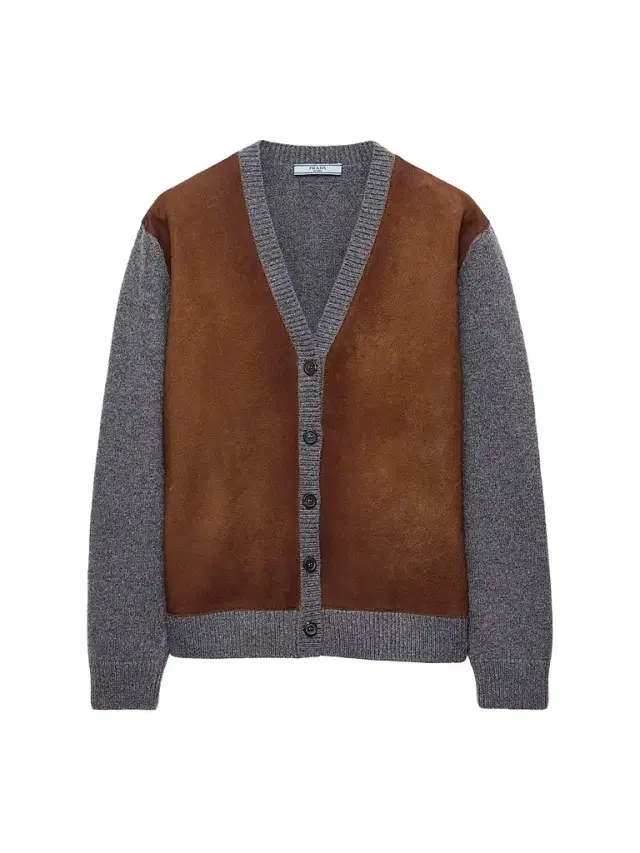Prada Women's Wool and Suede Cardigan - Grey