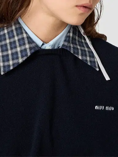 Miu Miu Women's Cashmere Polo Sweater | Thumbnail 5 Miu Miu Women's Cashmere Polo Sweater | Thumbnail 5