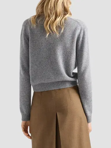 Prada Women's Cashmere Crew-Neck Sweater with Scarf | Thumbnail 4 Prada Women's Cashmere Crew-Neck Sweater with Scarf | Thumbnail 4