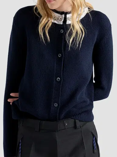 Prada Women's Wool and Cashmere Cardigan | Thumbnail 3 Prada Women's Wool and Cashmere Cardigan | Thumbnail 3