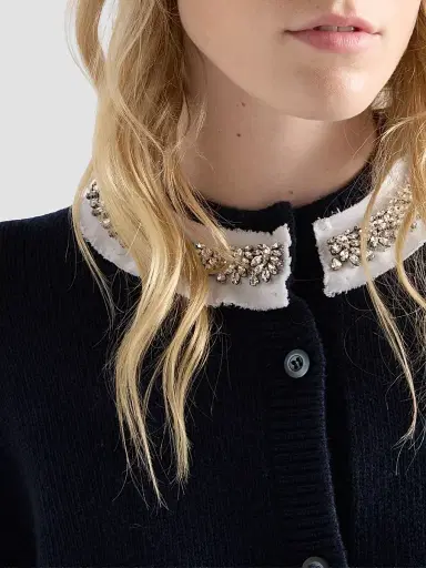 Prada Women's Wool and Cashmere Cardigan | Thumbnail 5 Prada Women's Wool and Cashmere Cardigan | Thumbnail 5