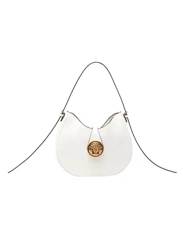 Versace Women's Medusa Leather Hobo Bag - White Gold