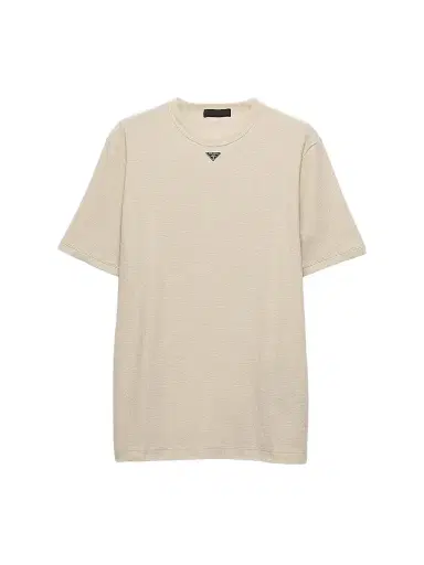 Prada Men's Cotton T-Shirt - Beige Khaki | Thumbnail 1