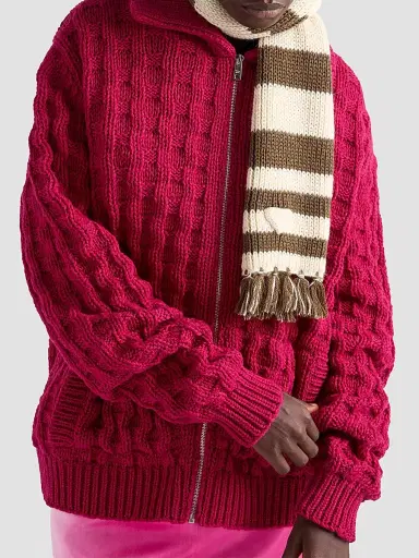 Prada Women's Wool Cardigan - Dark Pink | Thumbnail 4