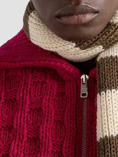 Prada Women's Wool Cardigan - Dark Pink | Thumbnail 6