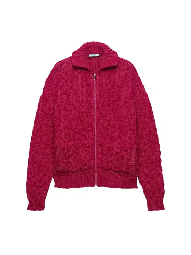 Prada Women's Wool Cardigan - Dark Pink