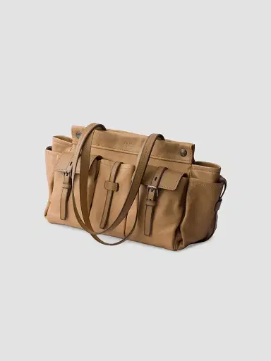 Prada Women's Route Large Leather Tote Bag - Beige Khaki | Thumbnail 3