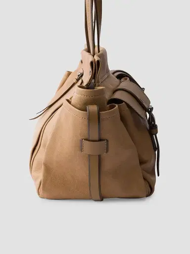 Prada Women's Route Large Leather Tote Bag - Beige Khaki | Thumbnail 5