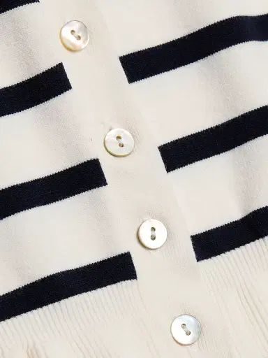 RAILS Women's Lora Striped Ruffle-Trim Cardigan - Navy Stripe | Thumbnail 7