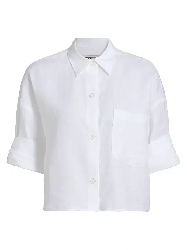 TWP Women's Next Ex Cotton-Silk Button-Front Shirt - White