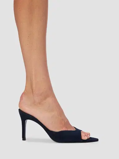 Black Suede Studio Women's Brea 80MM Suede Mules - Midnight Blue Suede - Size 12 | Thumbnail 5 Black Suede Studio Women's Brea 80MM Suede Mules - Midnight Blue Suede - Size 12 | Thumbnail 5