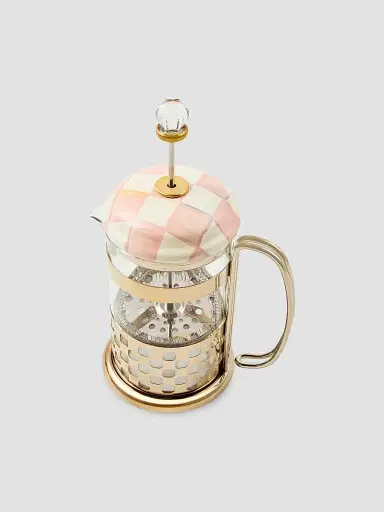 MacKenzie-Childs Rosy Check French Press | Thumbnail 3