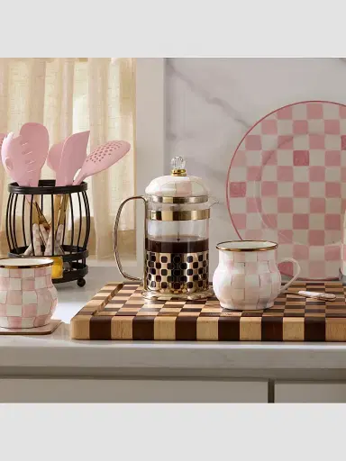 MacKenzie-Childs Rosy Check French Press | Thumbnail 5
