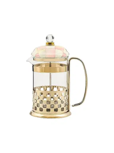 MacKenzie-Childs Rosy Check French Press | Thumbnail 1