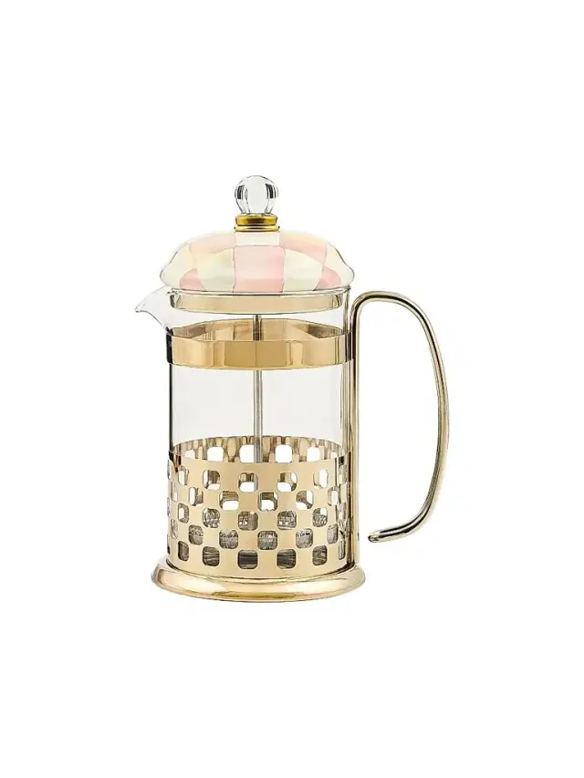 MacKenzie-Childs Rosy Check French Press
