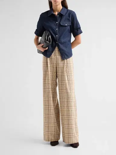 TANYA TAYLOR Women's Winston Denim Top - Midnight Rinse | Thumbnail 2