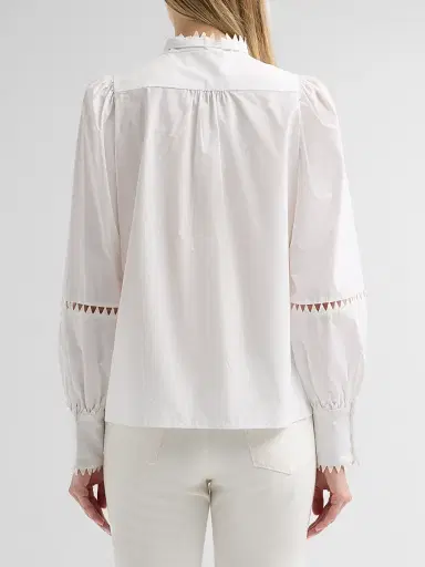 MAISON COMMON Women's Embroidered Cotton Blouse | Thumbnail 3