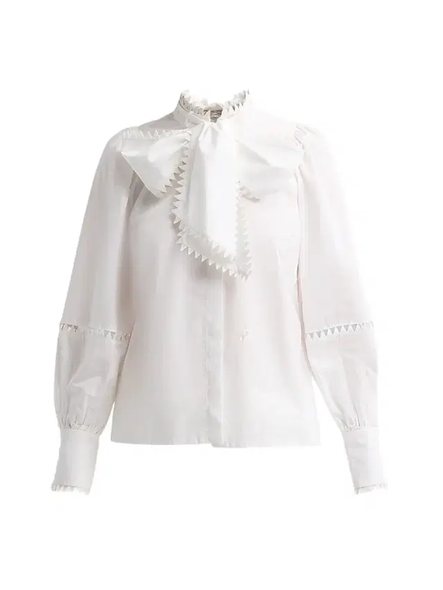 MAISON COMMON Women's Embroidered Cotton Blouse - White - Size 16