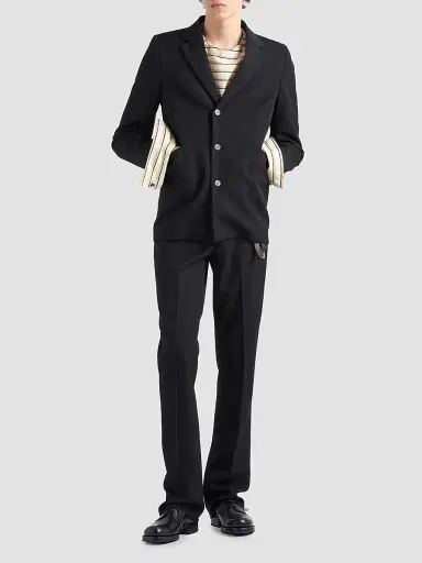 Prada Men's Wool Pants - Black - Size 38 | Thumbnail 2