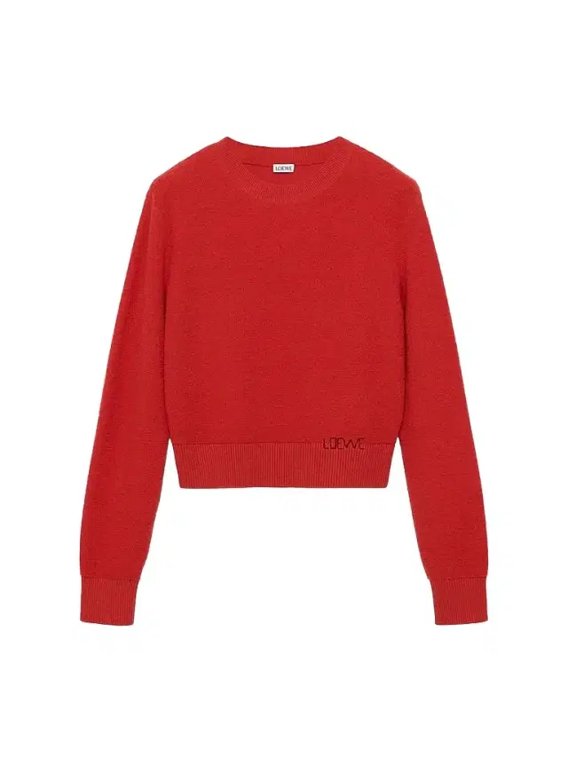 LOEWE Women's Stitch Logo Wool Sweater - Red
