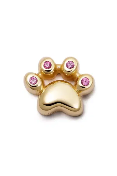 LOQUET Pink Sapphire Cat Paw Charm | Thumbnail 1