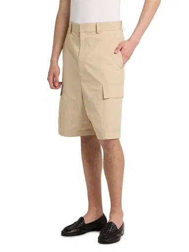 Bottega Veneta Men's Cotton Toile Cargo Shorts - Stucco | Thumbnail 4