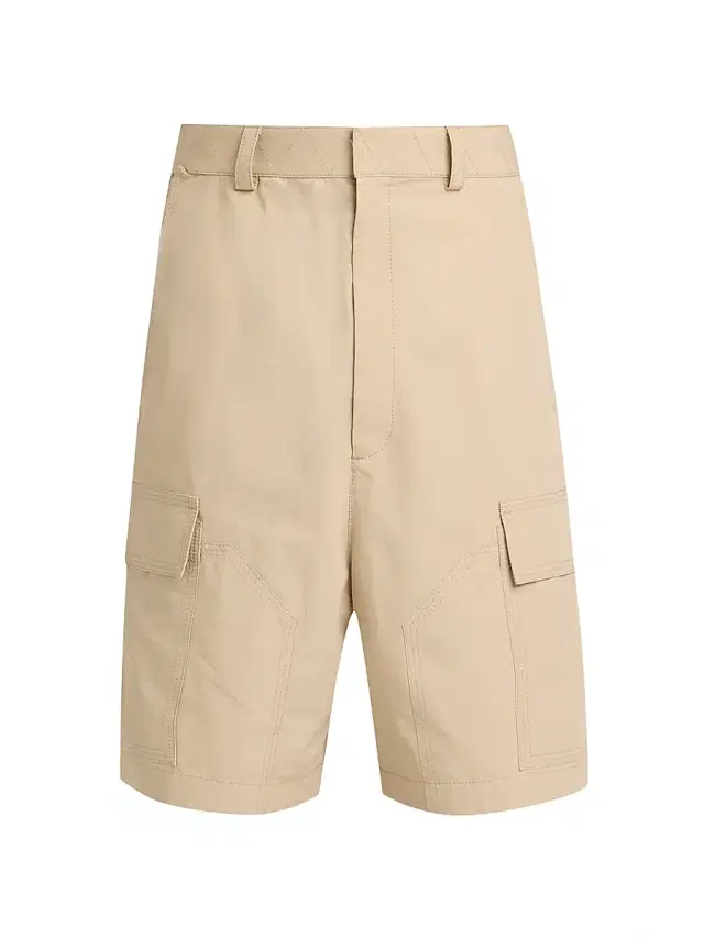 Bottega Veneta Men's Cotton Toile Cargo Shorts - Stucco