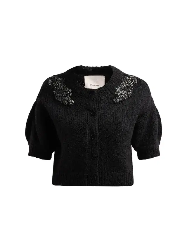 Cinq à Sept Women's Millicent Rib-Knit Cardigan - Black