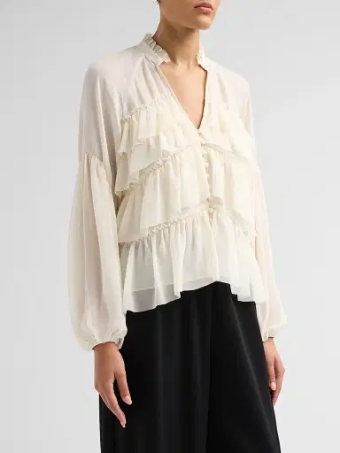 Cinq à Sept Women's Amoura Ruffle Top - | Thumbnail 4