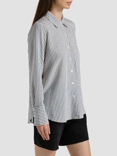 RAILS Women's Beck Striped Woven Shirt - Blue Stripe | Thumbnail 4