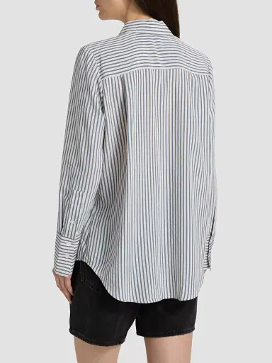 RAILS Women's Beck Striped Woven Shirt - Blue Stripe | Thumbnail 5