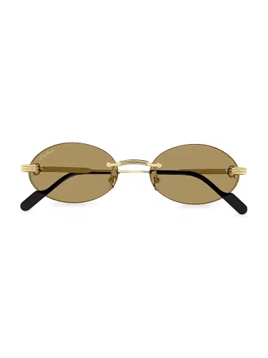Cartier Women's Première de 53MM 24K-Gold-Plated Rimless Oval Sunglasses | Thumbnail 2 Cartier Women's Première de 53MM 24K-Gold-Plated Rimless Oval Sunglasses | Thumbnail 2