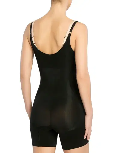 Spanx Women's Oncore Open Bust Mid-Thigh Bodysuit - Very Black | Thumbnail 2