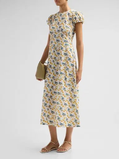 DÔEN Women's Rhodia Printed Midi Dress | Thumbnail 4