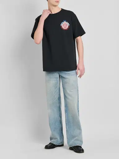 Rhude Men's Automobile Club Logo Cotton T-Shirt - Vintage Black Red | Thumbnail 2