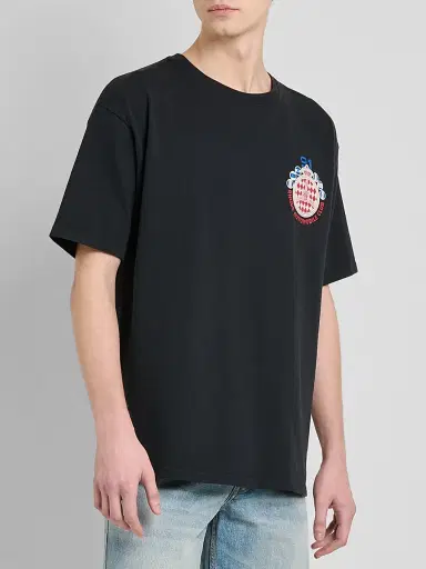 Rhude Men's Automobile Club Logo Cotton T-Shirt - Vintage Black Red | Thumbnail 4