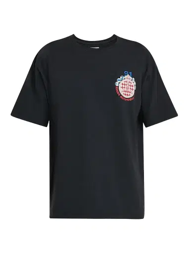 Rhude Men's Automobile Club Logo Cotton T-Shirt - Vintage Black Red | Thumbnail 1