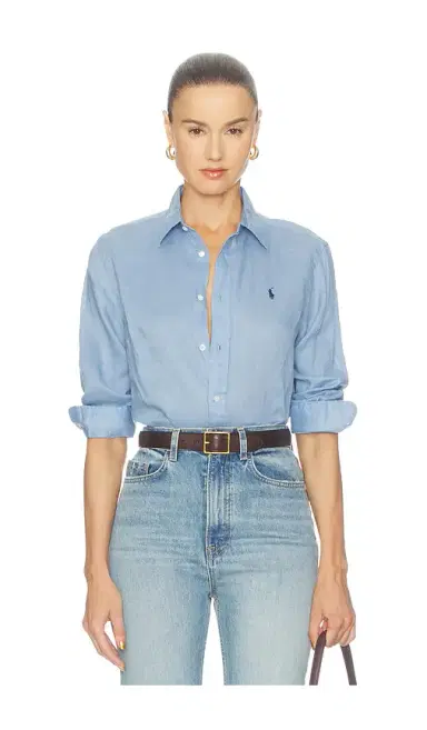 Polo Ralph Lauren Linen Long Sleeve Button Front Shirt | Thumbnail 1