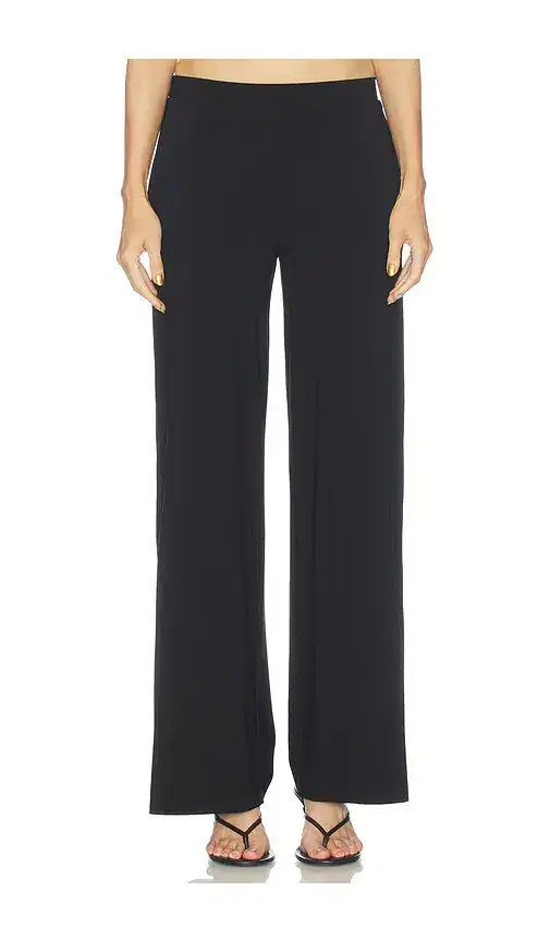 Norma Kamali Flat Front Wide Pant
