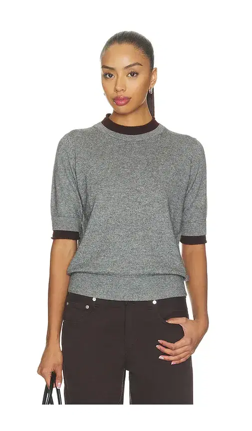 Elodie the Label Sloane Contrast Crew Neck Sweater