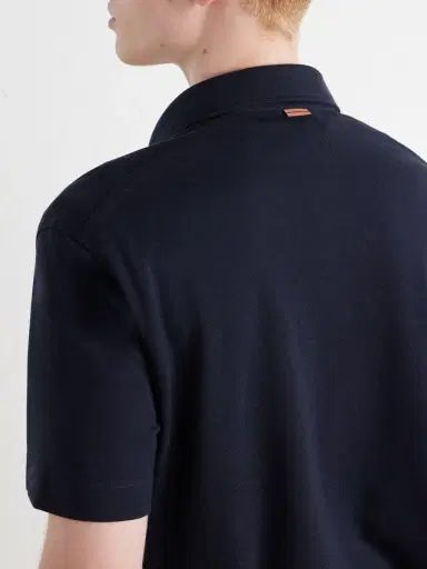 Zegna Leather-Trimmed Cotton-Piqué Polo Shirt - Men | Thumbnail 5 Zegna Leather-Trimmed Cotton-Piqué Polo Shirt - Men | Thumbnail 5