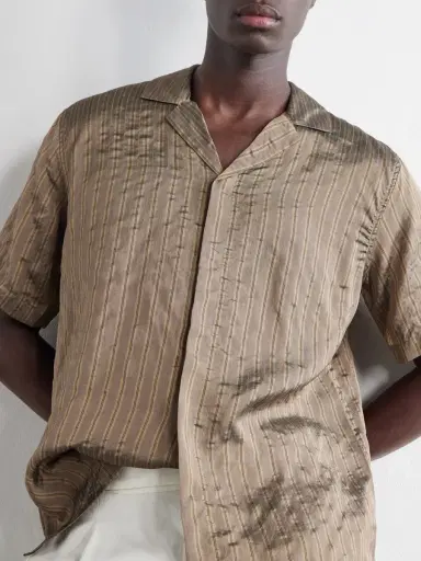 Orlebar Brown Maitan Villa Camp-Collar Striped Woven Shirt - Men | Thumbnail 5 Orlebar Brown Maitan Villa Camp-Collar Striped Woven Shirt - Men | Thumbnail 5