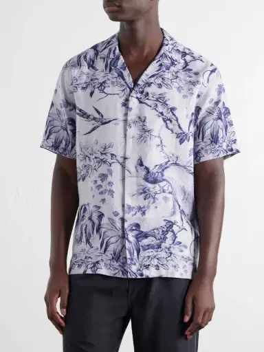 Orlebar Brown Maitan Camp-Collar Printed Linen Shirt - Men | Thumbnail 3 Orlebar Brown Maitan Camp-Collar Printed Linen Shirt - Men | Thumbnail 3