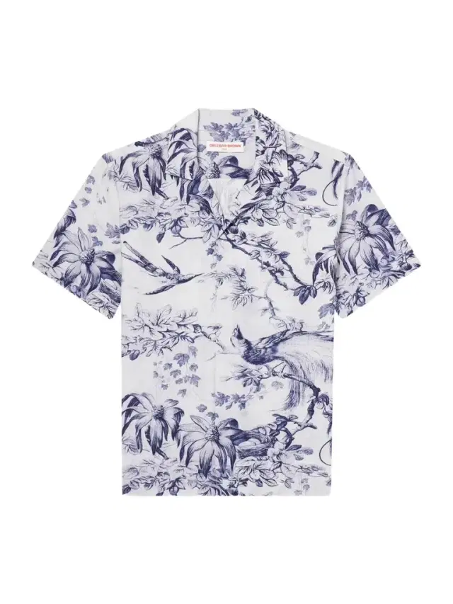 Orlebar Brown Maitan Camp-Collar Printed Linen Shirt - Men