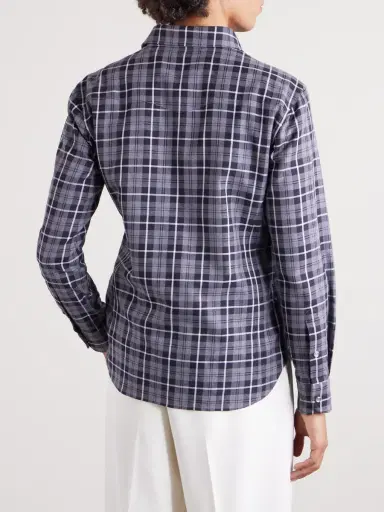 Tom Ford Checked Cotton-Twill Shirt - Men | Thumbnail 4 Tom Ford Checked Cotton-Twill Shirt - Men | Thumbnail 4