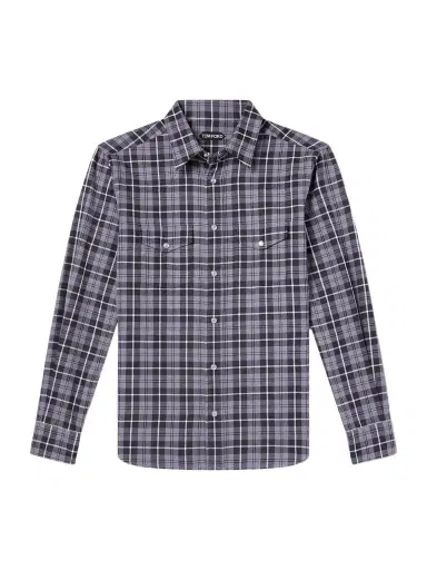 Tom Ford Checked Cotton-Twill Shirt - Men | Thumbnail 1 Tom Ford Checked Cotton-Twill Shirt - Men | Thumbnail 1